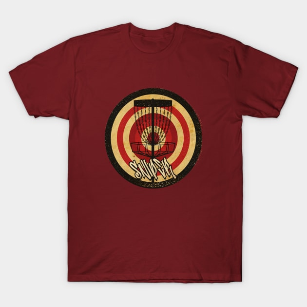 Vintage Disc Golf Sniper Sign T-Shirt by CTShirts